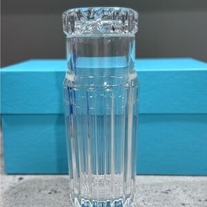 Brand New Tiffany Atles Bedside Crystal Carafe decanter 2 piece set